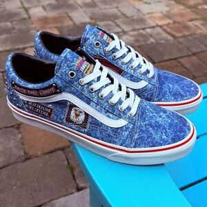 Mens Vans X Cobra Kai Old Skool “Eagle Fang” Karate Blue White Shoe US Size 10.5